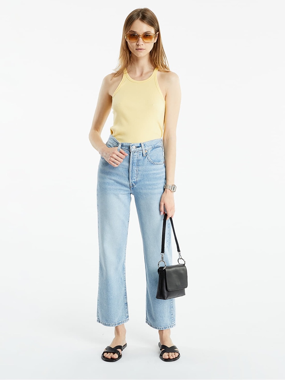 Levi's® Premium Ribcage Straight Ankle Jeans Size 24x27 Super High Rise NEW